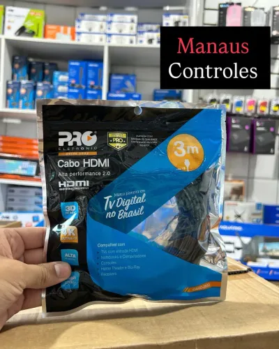 Cabo Hdmi 4K 60Hz de 3 Metros ( fazemos entregas )