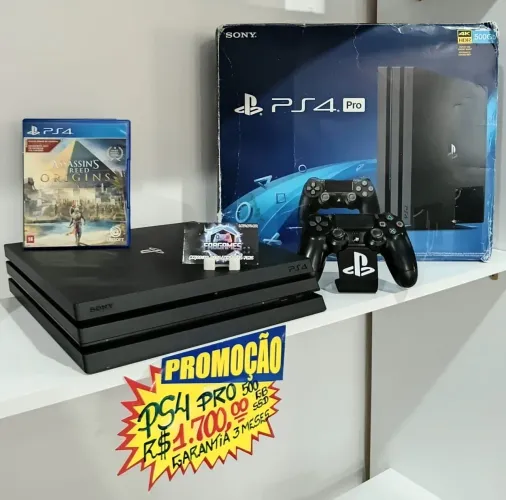 PS4 PRO 500GB SDD. Garantia 3 meses aqui na LOJA FABGAMES 