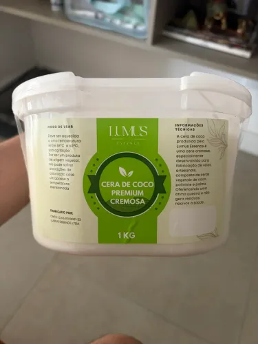 Cera de Coco Premium Cremosa Lumus Essence 1kg - Velas Artesanais