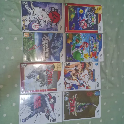 Lote Jogos Nintendo Wii - Mario Galaxy 1 e 2, Zelda, Okami, No More Heroes, Xenoblade