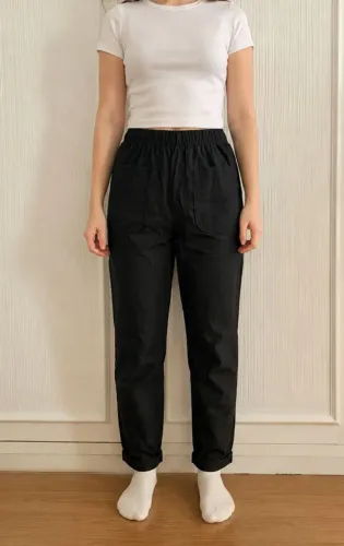 Calça preta de viscose