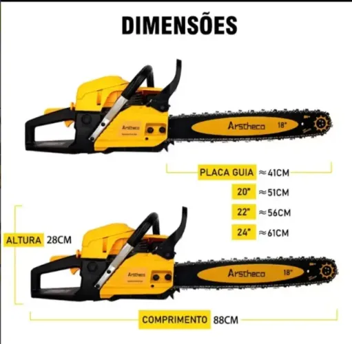 Motosserra a Gasolina Arstheco 58cc Sabre 18" 2,4 kW