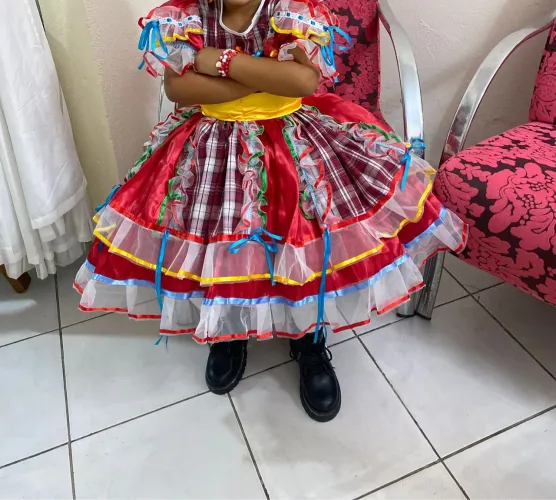 Vestido infantil junina 