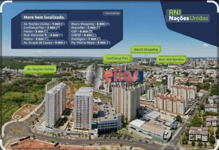 Apartamento para aluguel com 48 m² e 2 quartos em Parque Água Comprida, Bauru - SP