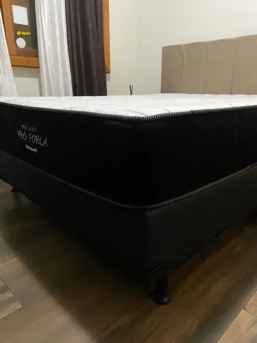 Cama Box Casal Ortobom Pró-Força - Colchão + Base, Quase Sem Uso