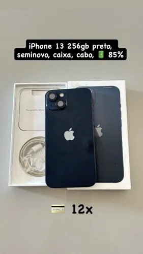 iPhone 13 256gb preto (seminovo)