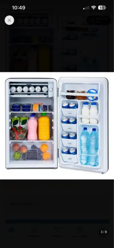 Geladeira Frigobar Midea Frigobar Retrô Mrv1 Con Capacidad De 95l Preto 220v