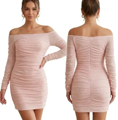 VESTIDO ROSA DE FESTA POUCO USADO!