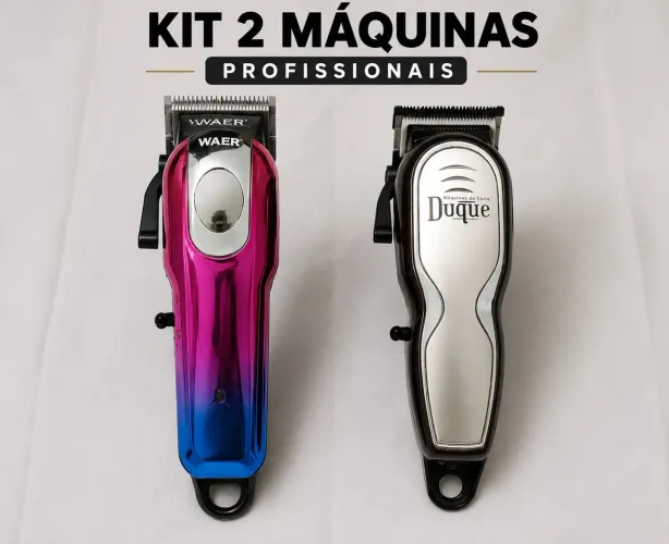 2 MÁQUINAS DE CORTAR CABELO + PENTES