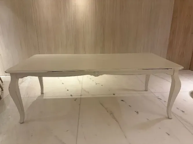 Mesa de Jantar em Pátina Branca - 8 Lugares (2,20m x 1,05m)