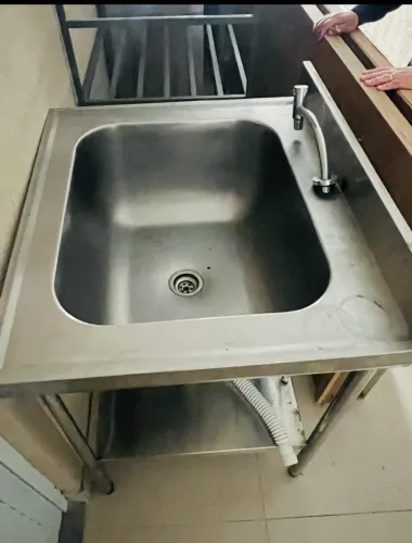 Pia inox industrial lava mão
