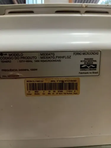 Vendo micro-ondas lg 31 litros