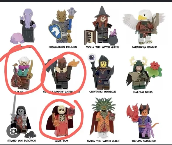 Lego minifiguras Dungeon e dragons