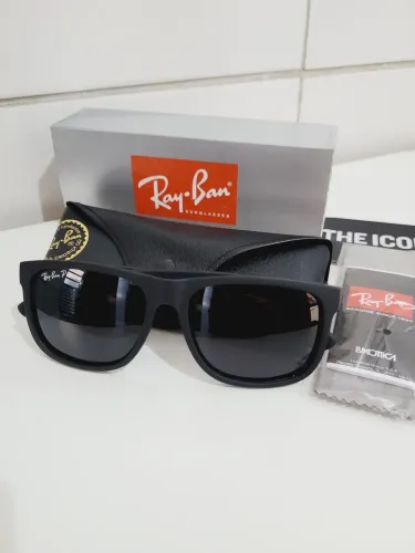 Ray ban Justin polarizado preto oculos de sol masculino 