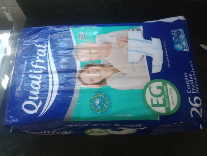Fralda geriatria adulto nova EG com 26 fraldas