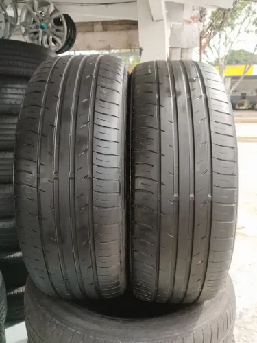 Pneu 195/55/16 Dunlop SP Sport - 80% Borracha, ótimo estado