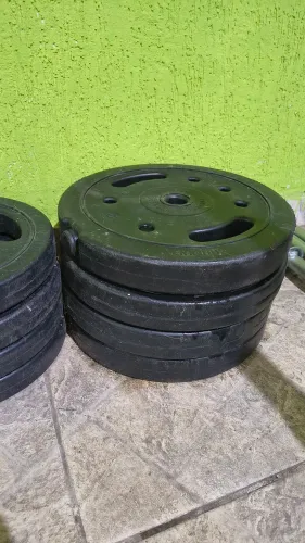 Anilhas academia de PVC 10kg, 5kg, 3kg e 2 kg