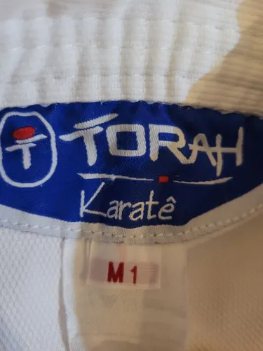 Kimono de karatê e jiu-jitsu original Torah branco tamanho infantil M1
