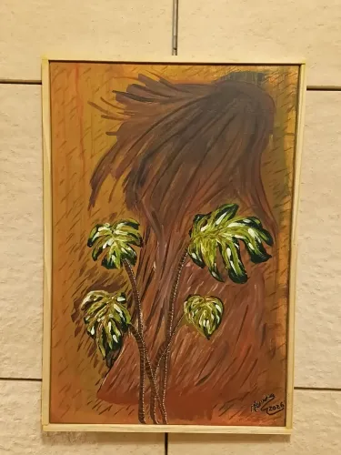 Quadro Original Em Tela (40x60cm) - Acrílica E Óleo - Moldura Pinus