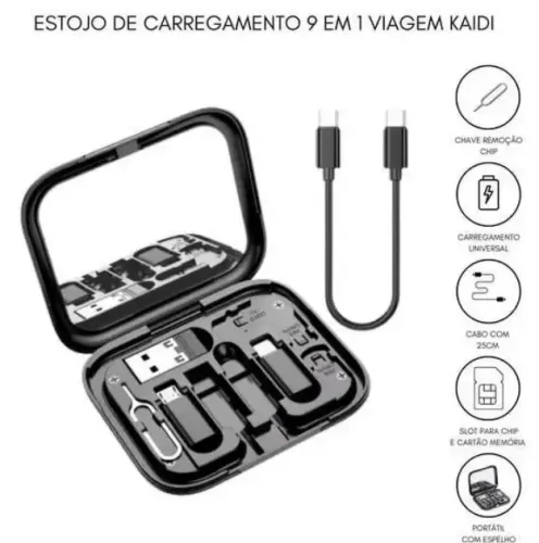 Cabo celular IOS Tipo C V8 kit KAIDI 60W KD-102