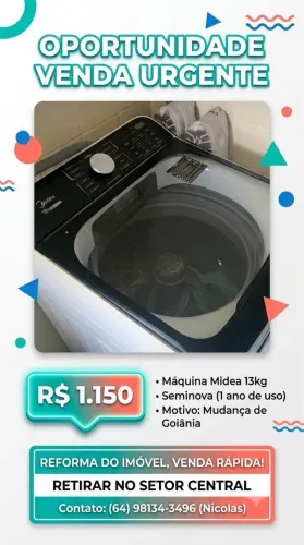 Máquina de lavar 13kg.