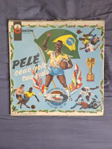 LP duplo de vinil Pelé e seus gols + Brasil bicampeão copa 1962