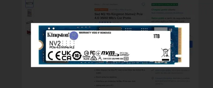 SSD nv2 1tb kingston 