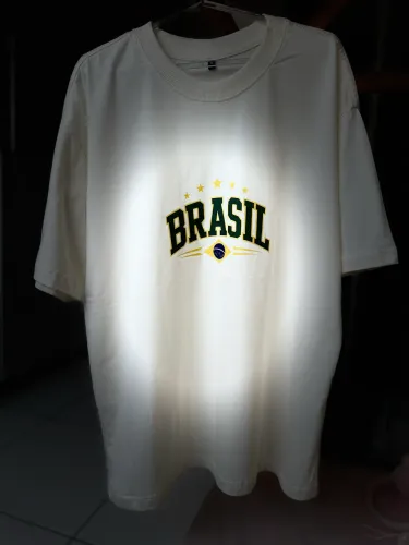 Camiseta Brasil oversized 100% algodão malha premium