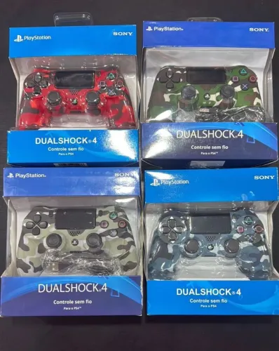 Controle sem fio para Playstation 4, PC e Smartphones com Wireless, Touch Screen e USB 