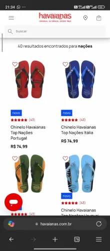 Havaianas nações (promoção)