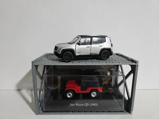 XPOSITOR DE MESA CARRINHO MINIATURA 1:43 COM 1 NICHO.
