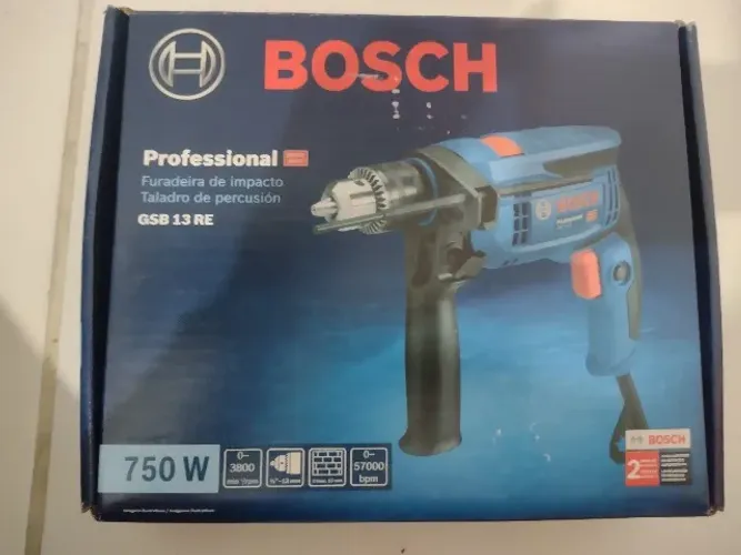 Furadeira De Impacto Gsb 13 Re Bosch Azul