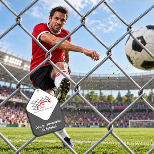 Tela para campo e quadra de futebol galvanizada