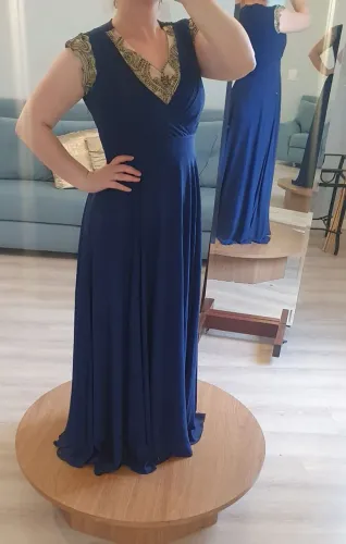 Vestido Azul Marinho Fascinius Tamanho M 42