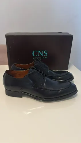 Sapato Social Masculino CNS Premium George-03 Preto Couro Tam. 38 - Seminovo