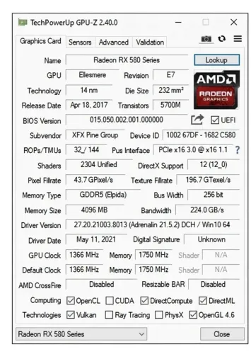Rx 580 4gb original