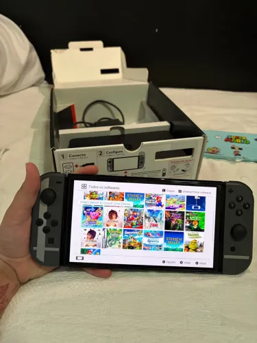 ? Nintendo Switch OLED - versão mario smash bross | Desbloqueado | Estado de novo