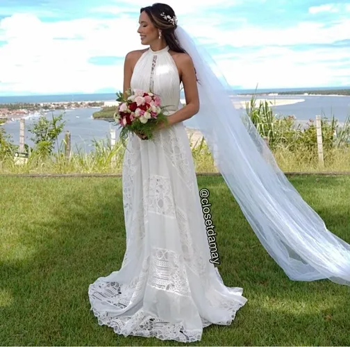 Vestido de noiva frente única