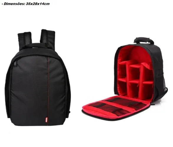 Mochila Portátil Para Equipamentos de Fotografia e Vídeo - Bem compacta!