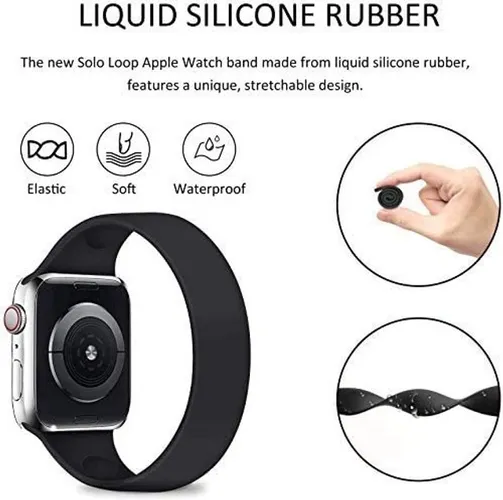 Pulseira de silicone p/ applewatch 38/40mm preta ou azul