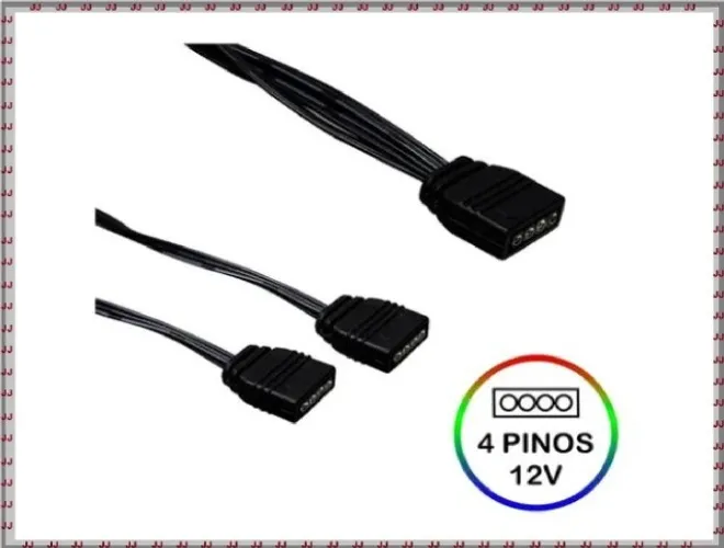 Cabo Adaptador Rgb 12v 1 x 2 conectores de 4 pinos