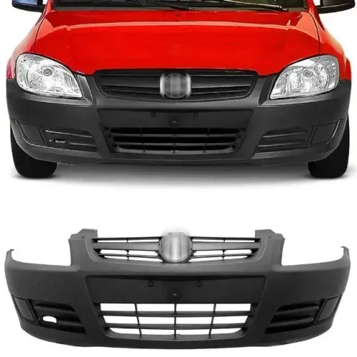 Parachoque Chevrolet Celta 2007 à 2011 - Dianteiro Cinza - Lumax
