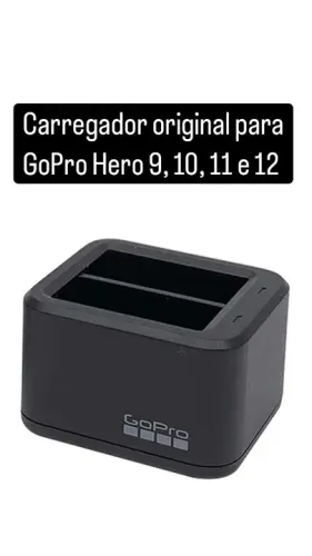 Carregador original GoPro Hero 9, 10, 11 e 12
