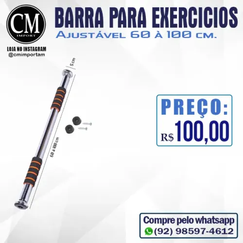 Barra de Porta Ajustável (60 à 100 cm)