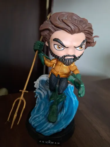 Boneco Aquaman minico Iron studios dc liga da justiça