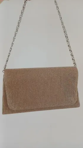 Bolsa de Ombro Dourada