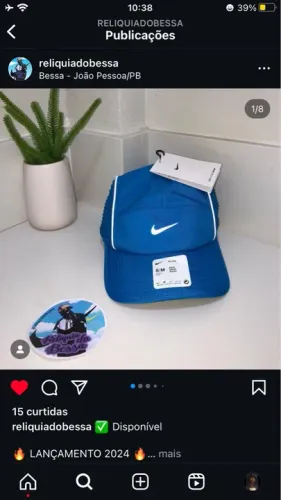 BONÉ NIKE AW84 DRI FIT REFLETIVO ORIGINAL AZUL