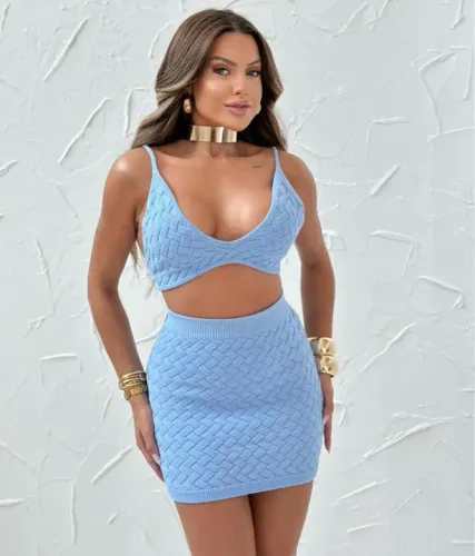 Conjunto tricot modal 