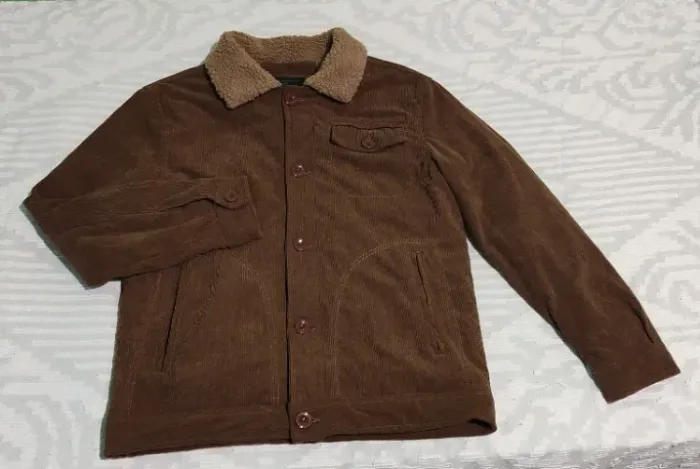 Casaco Jaqueta Masculina de Veludo/Lã Inverno - Parka Casual Estilo Coreano Cor Sólida