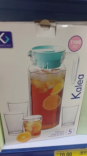 Kit Jogo de Jarra com 4 Copos Kalea 1100ml